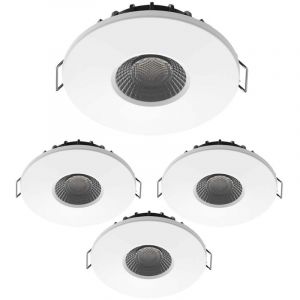 Arum Lighting - Lot de 4 Spots Encastrables led 8W milan cct IP65 IK07 avec Transformateur Dimmable