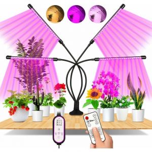 Lampe de Plante, 80 LEDs Lampe de Croissance &agrave; 360&deg; &Eacute;clairage Horticole Avec, Lampe Pour Plante 4 T&ecirc;tes Lampe Croissance Spectre Complet Avec