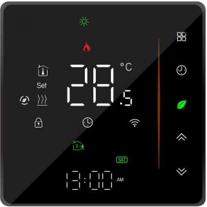 Sjlerst - Thermostat Intelligent, Thermostat Programmable WiFi avec Commande Vocale, Programme Hebdomadaire 5+1+1, écran Tactile lcd, pour Mode
