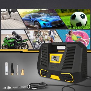 Compresseur &agrave; Air Portatif Batterie,6000mAh Compresseur Air Gonflage Rapide,Compresseur Voiture 12v,Mini Gonfleur Pneu Voiture avec Lampe LED, Pompe