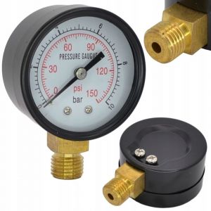 Ibo Manomtre de R&eacute;ducteur - 0-10 bar - 1/4" - Pr&eacute;cis et Fiable - Mesure de Pression