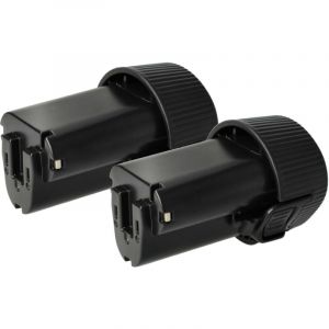 Vhbw - 2x Batterie compatible avec Makita radio de chantier DMR106B, DMR108, DMR107, DMR106, DMR105 outil électrique (2000 mAh, Li-ion, 10,8 v)