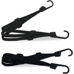 2 Pieces Sangle de Bagage Moto,Sangle de Bagage avec Crochet pour Velo Moto(60cm) R&eacute;tractable &eacute;lastique Casque Sangles,Crochets Tendeur Plat