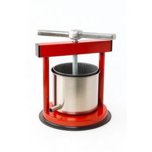 Pressoir en acier &agrave; 3 leviers pour presser les raisins, les fruits et les jus naturels - Litri: 5 litri