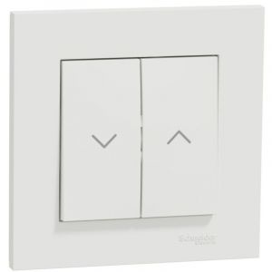 SCHNEIDER ELECTRIC Interrupteur volet roulant complet Miluz, SCHNEIDER ELECTRIC, blanc