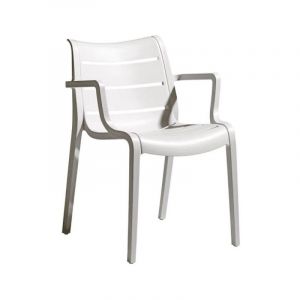 4 Chaises design de jardin - sunset - Lot de 4 - deco - Blanc