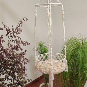 Panier suspendu pour chat 30cm , panier suspendu tiss&eacute; &agrave; la main, baie vitr&eacute;e, nid de chat suspendu, berceau pour chat