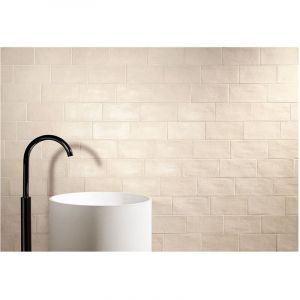 Baguette de finition pour Carrelage mural fa&iuml;ence effet zellige FIKA DemiBullnose 1,5x30 cm bo&icirc;te de 15 ml / pas m2 Cr&egrave;me - Sable