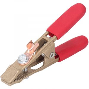 PINCE DE TERRE DE SOUDAGE PINCE DE TRAVAIL DE MISE &Agrave; LA TERRE EN LAITON 260A ANTI OXYDATION POUR LE SOUDAGE &Agrave; COURANT &Eacute;LEV&Eacute; (couverture rouge)