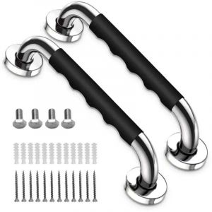 Poign&eacute;e de Baignoire, 30 cm Antid&eacute;rapante Barre d'appui de Salle de Bain, Barre d'Appui en Acier Inox Murale Poign&eacute;e de Douche pour 2 Pi&egrave;ces