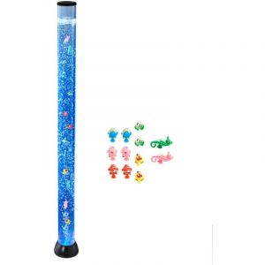 Mophorn Lampe &agrave; bulles avec poissons flottants, 151 cm, 16 effets lumineux color&eacute;s, t&eacute;l&eacute;commande, lumi&egrave;re relaxante, id&eacute;ale pour chambre, salon et