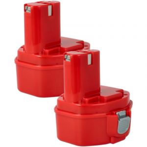 Vhbw - 2x Batterie remplacement pour Makita 1434, 192600-1, 1435, 1422, 1422 192600-1, 1433, 1435F, 1420 pour outil électrique (1500 mAh, NiMH, 14,4
