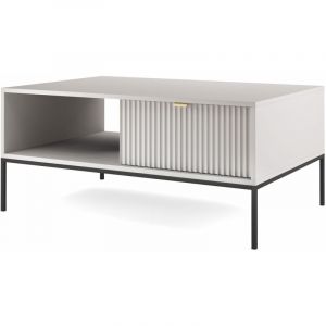 Bim Furniture - Table basse nova sands L104 avec 2 tiroirs 104 cm gris mat