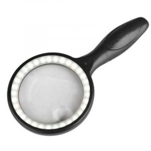 Loupe Lecture 30X 60X La Loupe avec 33 lumi&egrave;res LED Loupe LED Loupe en Anglais - M&eacute;ga Loupe De Lecture Une Loupe USB Rechargeable Loupe De Lecture