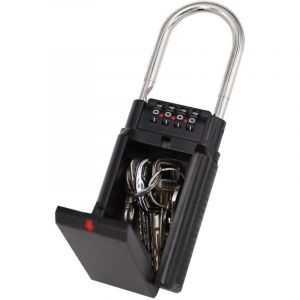 Andyou - Boite a Cadenas pour Clef, Boite à Clés à Code, Coffre Combinaison de Stockage, Rangement Sécurisé - Noir