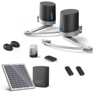 Avidsen - Motorisation pour portail à battants orane se + kit solaire + 2 télécommandes supplémentaires (3 en tout)