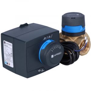 Ensemble de commande : vanne mélangeuse rotative 4 voies ARV 484 ProClick DN25, Rp 1 pouce, Kvs 10 + servomoteur électrique ARM 343 ProClick