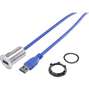 USB-21-BK Cordon usb 3.0 femelle type a vers usb 3.0 mâle type a embase femelle Contenu: 1 pc(s) - Tru Components