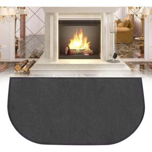 Tapis Ignifuge Devant De Cheminee, Tapis De Chemin&eacute;e Anti Feu, Tapis De Protection Anti Feu Demi-Rond, Tapis De Protection Anti Feu pour Chemin&eacute;e,