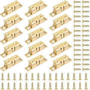 15 Pi&egrave;ces Double Loqueteau &agrave; Billes, Loqueteau &agrave; Billes Laiton Loqueteau &agrave; Double Bille pour Placard Meubles Porte Armoire Loquet