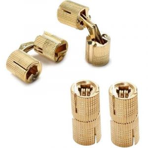 Lot de 4 Charnières Cylindriques Charnière Invisible Laiton Tonneau Charniere Charnière Invisible Cylindrique Charnières en Cuivre pour Boîte à