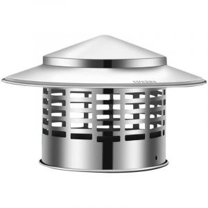 Capot de chemin&eacute;e de toit fiable en acier inoxydable pour conduit d'&eacute;vacuation d'air, capuchon de toit pour chemin&eacute;e (110 mm)