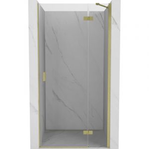 Mexen - Mist-H porte de douche pivotante droite 95 cm, transparent, or bross&eacute; - 8A5-095-000-55-00-P