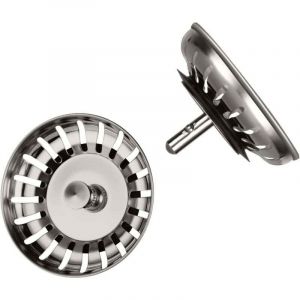 Filtre &eacute;vier Cuisine 80mm, 2PCS Bouchon Evier Cuisine avec 2 Drain Hair Catcher, Filtre &agrave; &eacute;vier Universel en Acier Inoxydable 304 &eacute;paissi pour