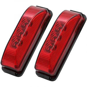 Feu de Gabarit Lat&eacute;ral &eacute;tanche, 2 pi&egrave;ces LED Voyant de Feu de Balisage Lat&eacute;ral 24 V, Auto Feux Lat&eacute;raux pour Camionnette Camion Caravane Voiture