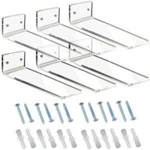 Lot de 6 Pr&eacute;Sentoirs &agrave; Chaussures Flottants, Pr&eacute;Sentoir &agrave; Chaussures en L&eacute;Vitation &agrave; Mural pour Collection de Baskets ou Bo&icirc;Te &agrave; Chaussures