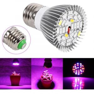5W E27 LED &eacute;l&egrave;vent la pleine ampoule de spectre d'ampoule pour des plantes d'int&eacute;rieur v&eacute;g&eacute;tal Veg fleur pour Jardin 28 Leds