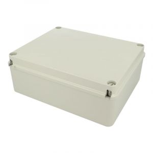 Em Distribution - Boite de d&eacute;rivation &eacute;tanche IP67 250x200x90mm, avec couvercle opaque, bords lisses