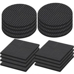 16 Pi&egrave;ces Patin Chaise, Patin Antiderapant, Pieds Caoutchouc Patins Autocollant Protecteurs de Meubles, Patins de Protection pour Sols en Boi 40mm