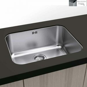Gresinex - Evier au-dessus/sous table de cuisson Roma 40x40 Profondeur 19 cm 1 cuve - Acier inoxydable Aisi 304