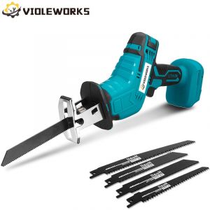 Insma - Scie Sabre Scie Alternative électrique Sans Fil Avec 4 Lames de Scie pour Batterie Makita 18V (Machine Seule)
