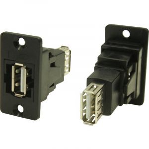 Adaptateur/prolongateur, embase femelle Port USB type A - port USB type A CP30608N Cliff Contenu: 1 pc(s) Y316562