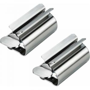 Presse-tubes presse-tubes 2 pi&egrave;ces presse &agrave; tubes distributeur de dentifrice en acier inoxydable pour dentifrice couleur de cheveux couleurs