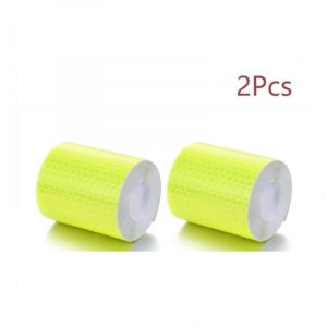 2Pcs Jaune Fluorescent 5cm 1M pour coller et couper - ruban réfléchissant résistant aux intempéries - ruban adhésif d'avertissement, réfléchissant et