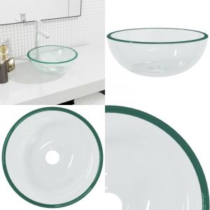 Lavabo Verre trempé 30x12 cm Transparent - Lave-mains En Verre Trempé - Lavabo Design - Lavabo Contemporain - Lavabo Salle De Bain - Lavabo Compact