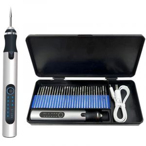 Stylo Graveur &Eacute;lectrique, Graveur &Eacute;lectrique Mini Outil Graver Bricolage, Mini Stylo De Gravure USB Rechargeable Stylo Graveur Multifonctionnel, Pour