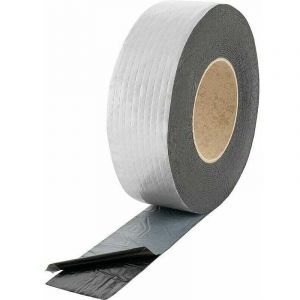 Ruban d'étanchéité pour toiture (10 m x 50 mm x 1 mm), bande de solin extrêmement adhésive à froid avec revêtement en aluminium.