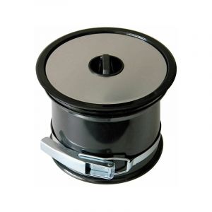 Itar &ndash; Poubelle sous &eacute;vier encastrable inox &ndash; &Oslash; 160 mm &ndash; Couvercle herm&eacute;tique &ndash; Compatible sacs 10-100L &ndash; Pour cuisine et salle de bains