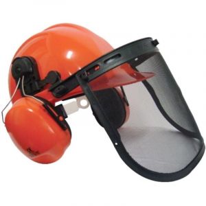Casque de protection complet,d&eacute;broussailleuse , avec oreillettes anti-bruit