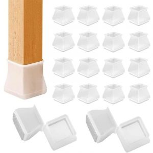 Silicone Chaise Casquettes, Capuchons Patins Silicone, Tampons Couvre-Pieds de Chaise Carr&eacute;es, Silicone Chaise Jambe Caps pour &eacute;viter Les Rayures et