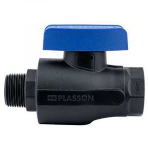 Plasson - Vanne 1/4 tour encliquetable tekplass Filetée et Taraudée Mâle - Femelle 3/4'' (20/27) avec deux prises de purge 1/8'' (5/10) - purge non