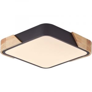 LED Plafonniers en Bois, Luminaire Plat Moderne Encastr&eacute;, Plafonniers pour Salle &agrave; manger Couloir Salon Cuisine Chambre, 30cm 30cm, 24W, Blanc Chaud,
