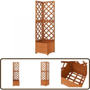 Vidaxl - Jardinière d'angle en treillis 40x40x150cm Bois de sapin massif - Jardiniered'angle - Jardinière En Bois - Pot De Fleurs Exterieur