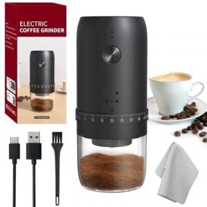 Moulin &agrave; caf&eacute; &eacute;lectrique, petit moulin &agrave; caf&eacute; rechargeable, 40 r&eacute;glages de mouture, moulin &eacute;lectrique avec noyau en c&eacute;ramique, moulin &agrave; caf&eacute; aliment&eacute;
