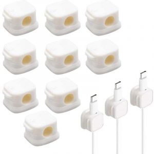 Lot de 9 clips pour c&acirc;bles, clips magn&eacute;tiques, attaches de c&acirc;bles, clips adh&eacute;sifs, pinces, attaches pour c&acirc;bles, pinces &agrave; c&acirc;bles, attaches adh&eacute;sives,