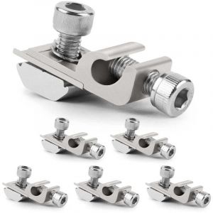 Kit de Mise &agrave; la Terre 6 Pi&egrave;ces pour Panneaux Solaires en Aluminium avec Borne Anti-Foudre